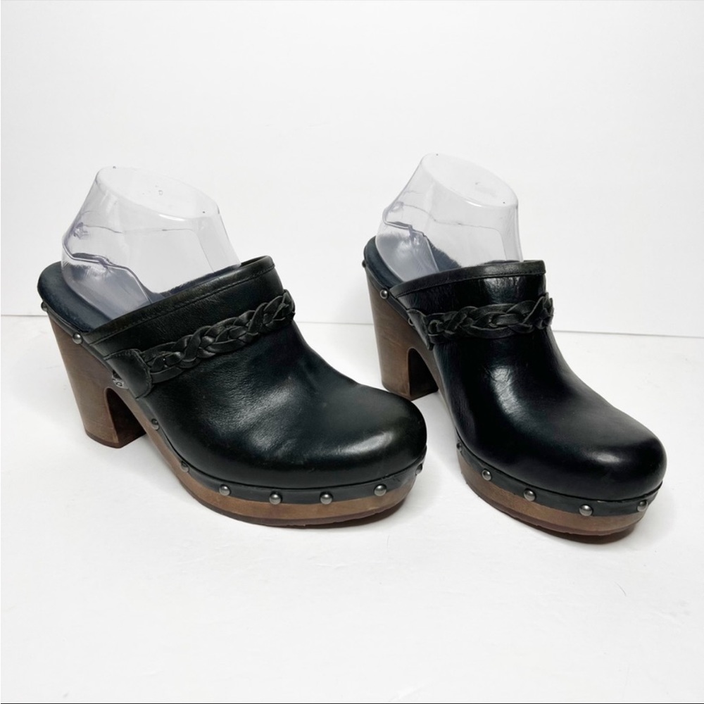 Ugg Jolene Platform Studded Leather Wooden Mules